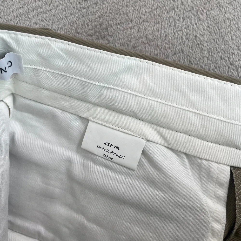 Natalino Single Pleat Brushed Cotton Trousers Men 28Lx34 Beige Side‎ Buckles NWT